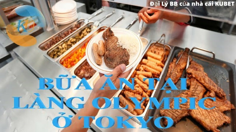 Hình ảnh một khay món ăn tại làng Olympic vô cùng hấp dẫn ngon mắt
